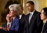 Kathleen Sebelius and Barack Obama Kathleen Sebelius and Barack Obama